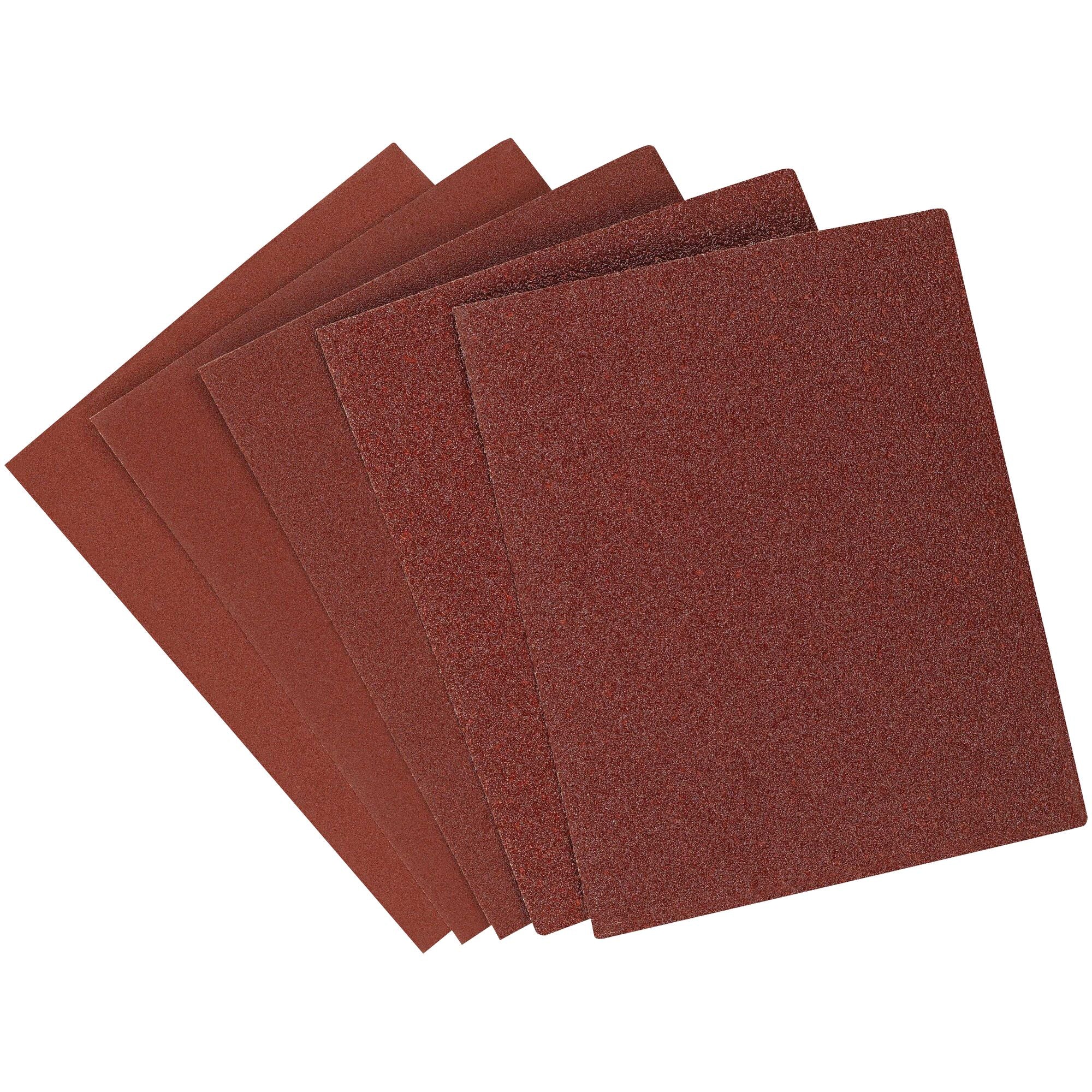 Sandpaper Assortment, 1/4-Inch Sheet, 6-Pack