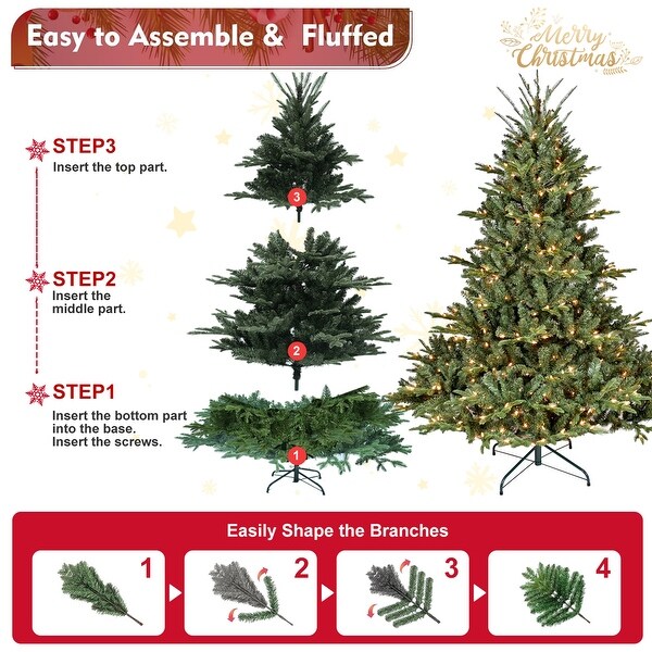 PE/PVC Mixed Automatic Green Christmas Tree