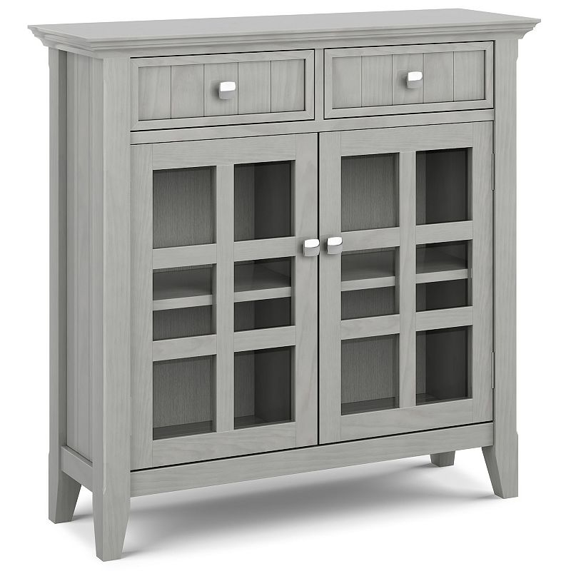 Simpli Home Acadian Rustic Entryway Hallway Storage Cabinet