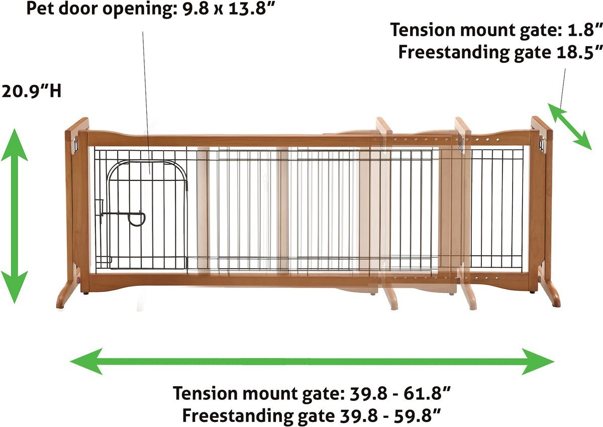 Richell Sitter Freestanding Dog Gate， Autumn Matte