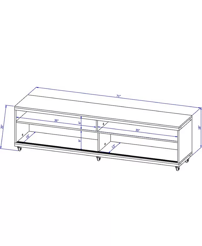 Manhattan Comfort Utopia 70.47 Medium Density Fibreboard 5-Shelf TV Stand