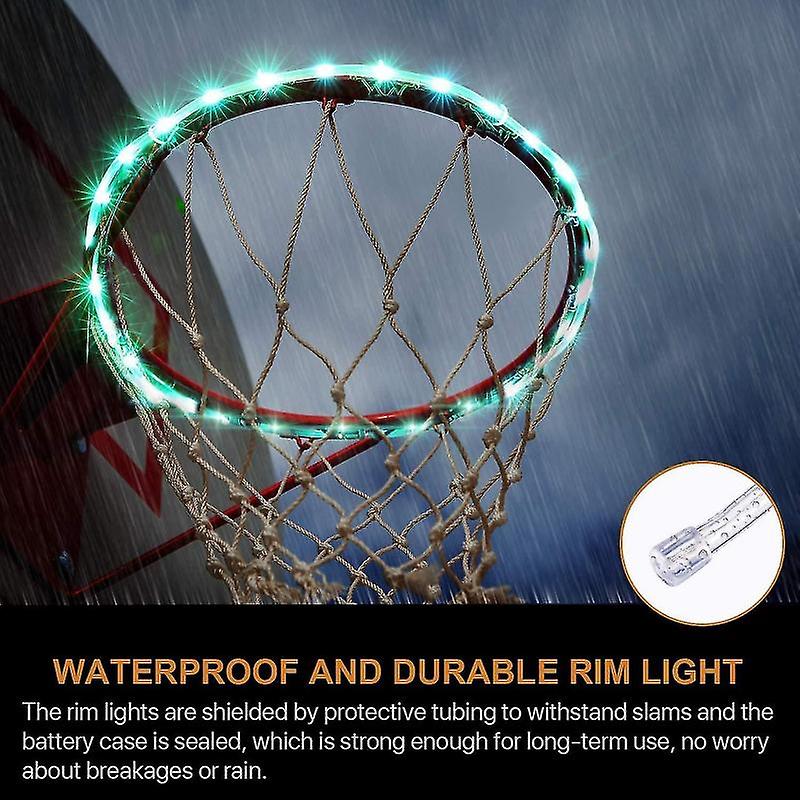 Led Basketball Hoop Lights， Remote Control Basketball Rim Led Light， 16 Color Change By Yourself， Wa