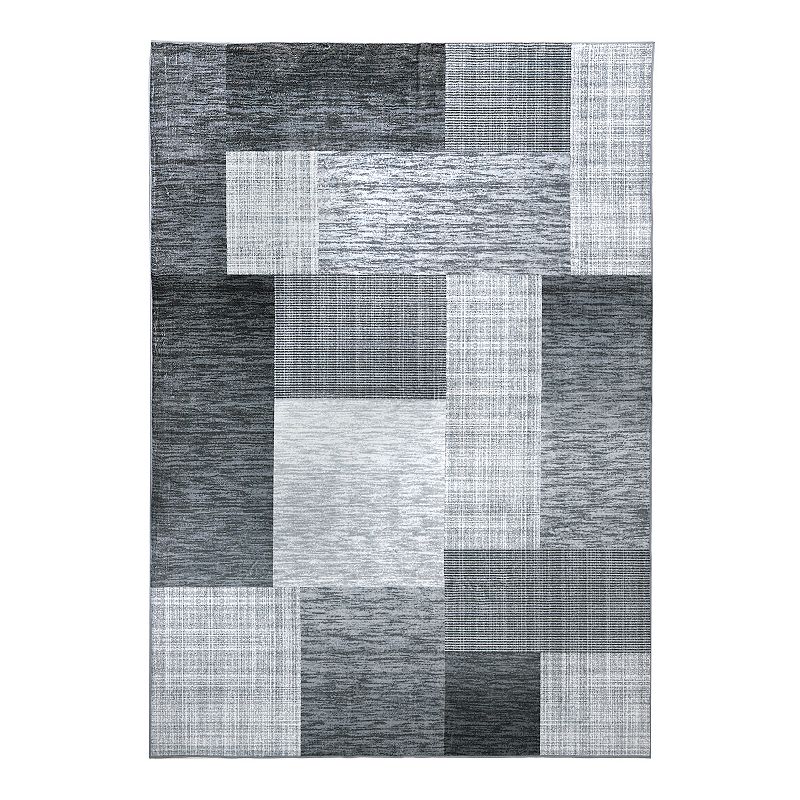 Glowsol Machine Washable Indoor Modern Geometric Area Rug