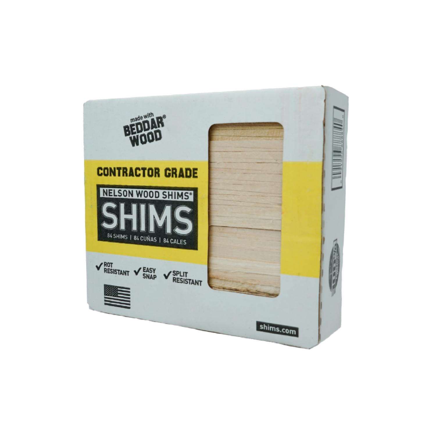 Nelson Wood Shims 1.5 in. W X 8 in. L Wood Shim 84 pk