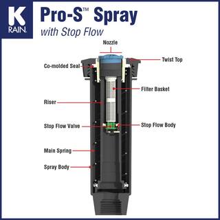 K-Rain Pro S with Stop Flow Adjustable 4 in. Pop-Up Sprinkler (6-Pack) 25151-THD