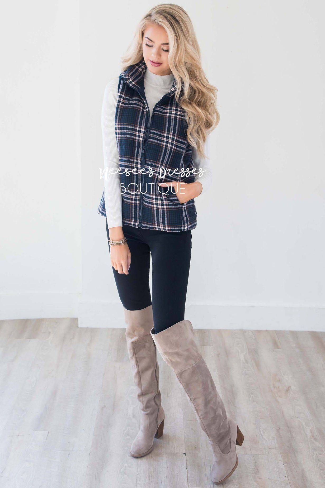 Winter Wishes Plaid Vest