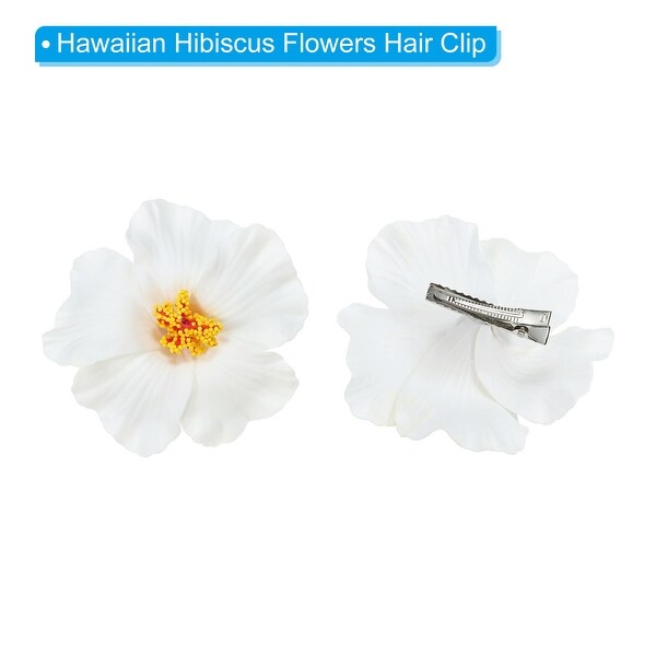 16Pcs Hawaiian Hibiscus Flowers Foam Artificial Flowers Hair Clip