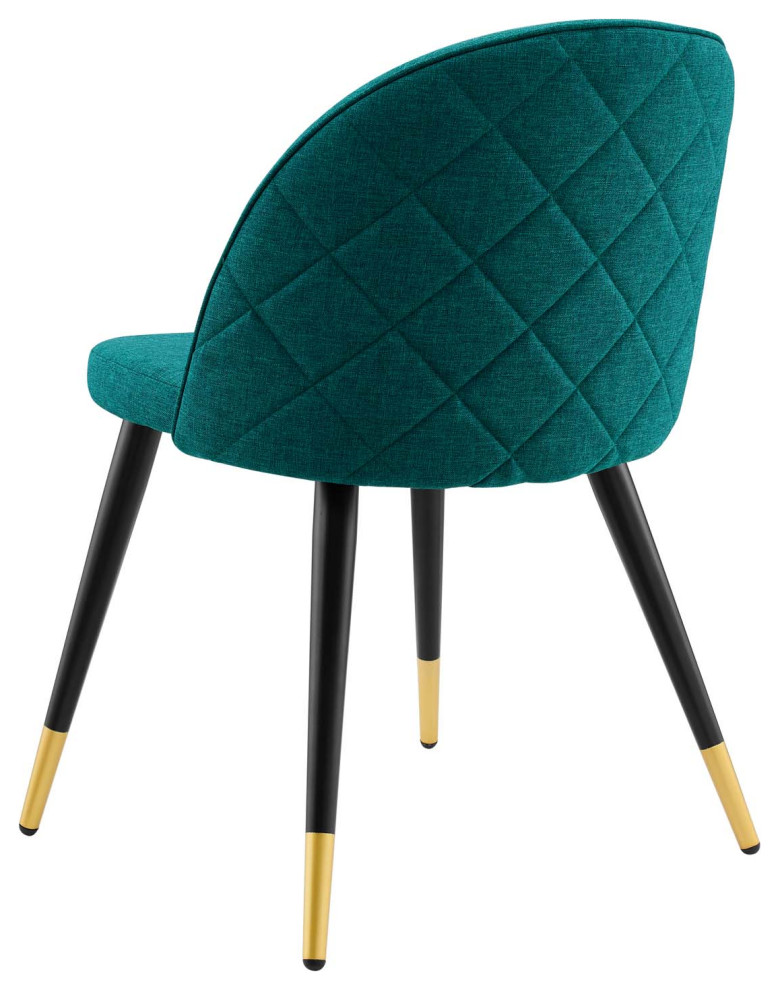 Side Dining Chair  Set of 2  Fabric  Navy Blue  Modern  Cafe Bistro Restaurant   Midcentury   Dining Chairs   by House Bound  Houzz