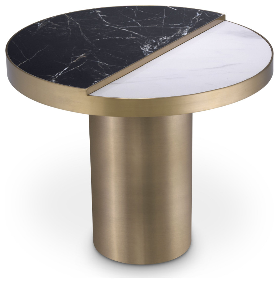 Round Pedestal Side Table  Eichholtz Excelsior   Contemporary   Side Tables And End Tables   by Oroa   Distinctive Furniture  Houzz