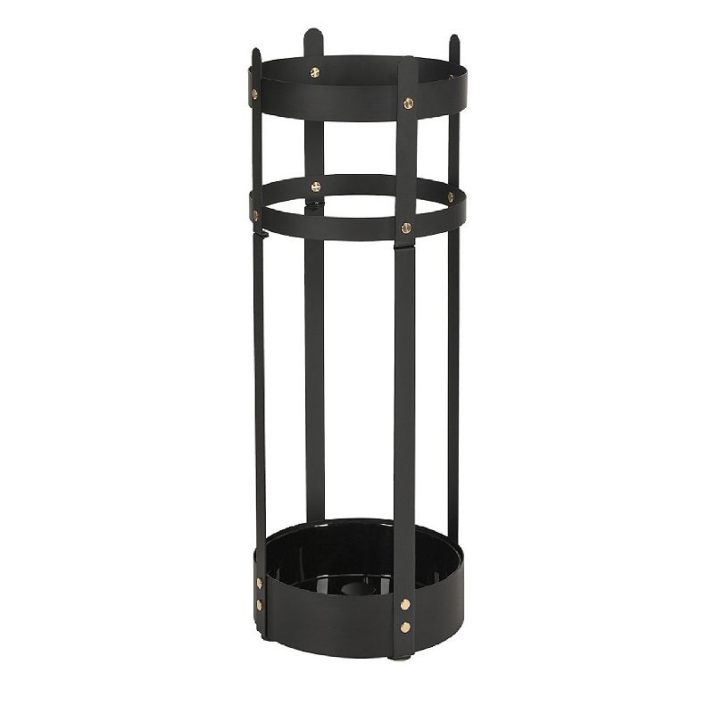 Steel Umbrella Stand， Round Umbrella Holder Rack， with Removable Drip Tray