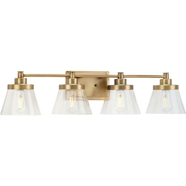 Progress Lighting Hinton 4 light Brushed Nickel Bath Vanity