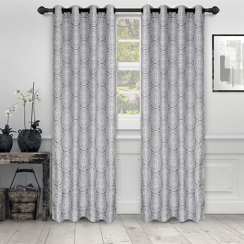 Superior Eminence Jacquard Semi-Sheer Set of 2 Window Curtain Panels