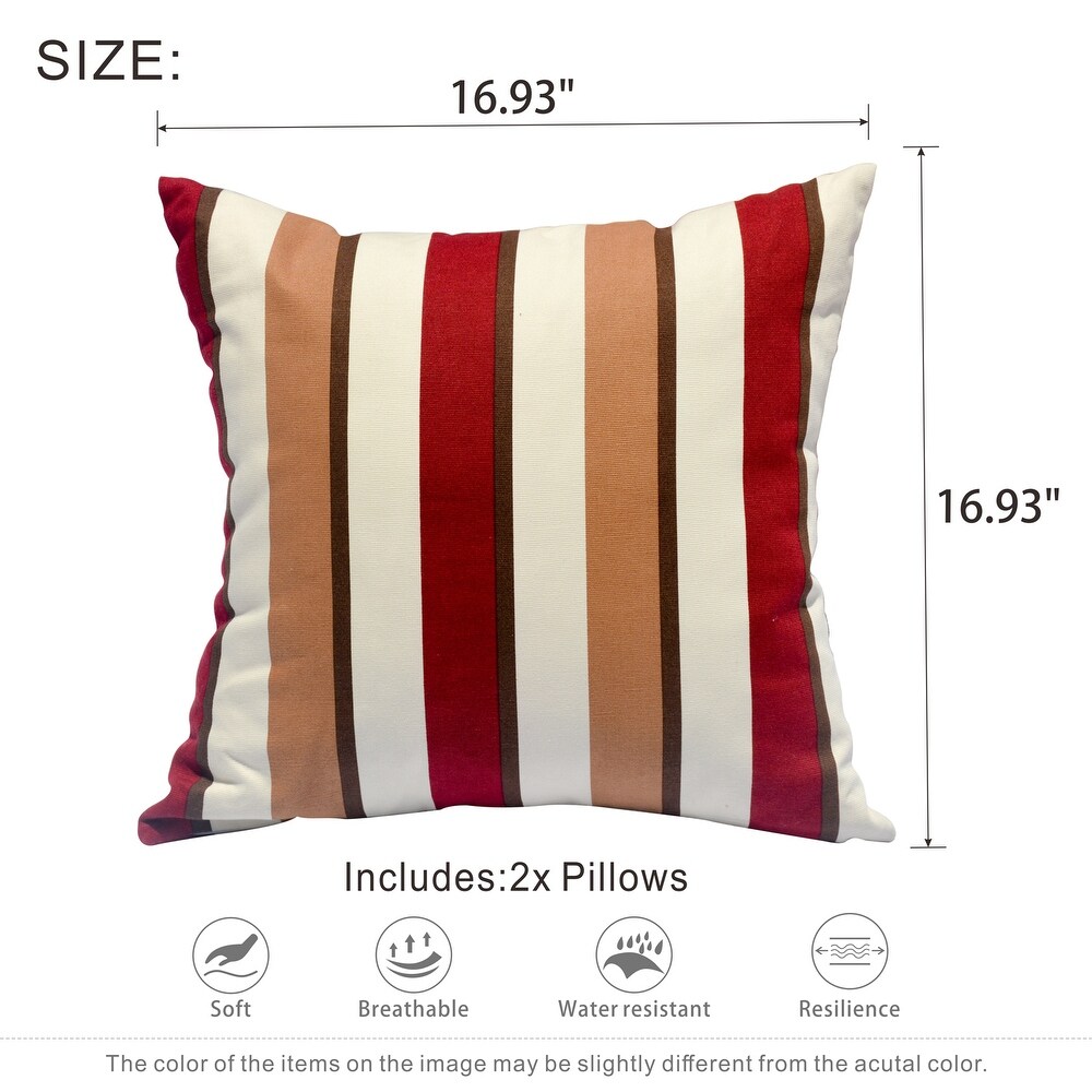 OVIOS Outdoor 17 inch Polyester Home Throw Pillows (Set of 2)