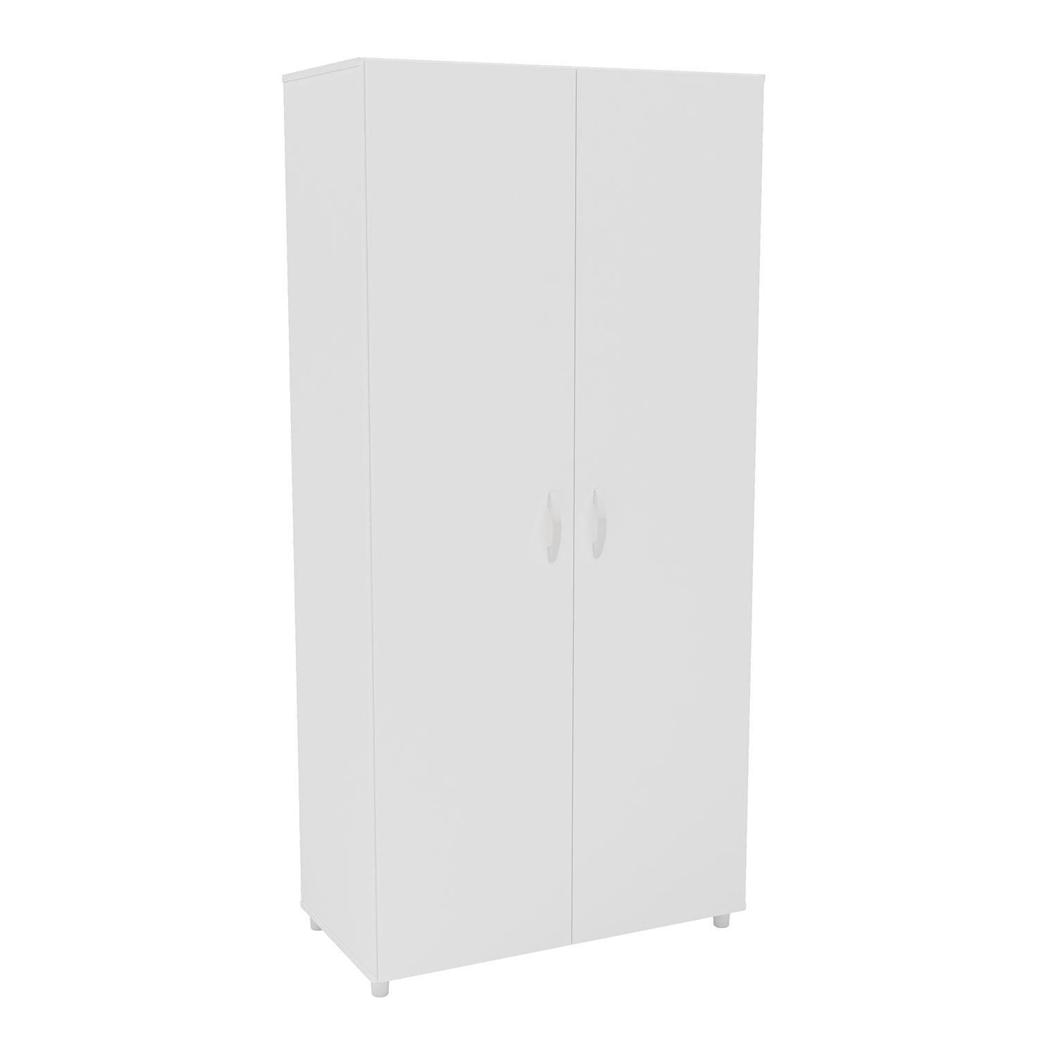 Polifurniture Morganton 2 Door Storage Cabinet， White Finish