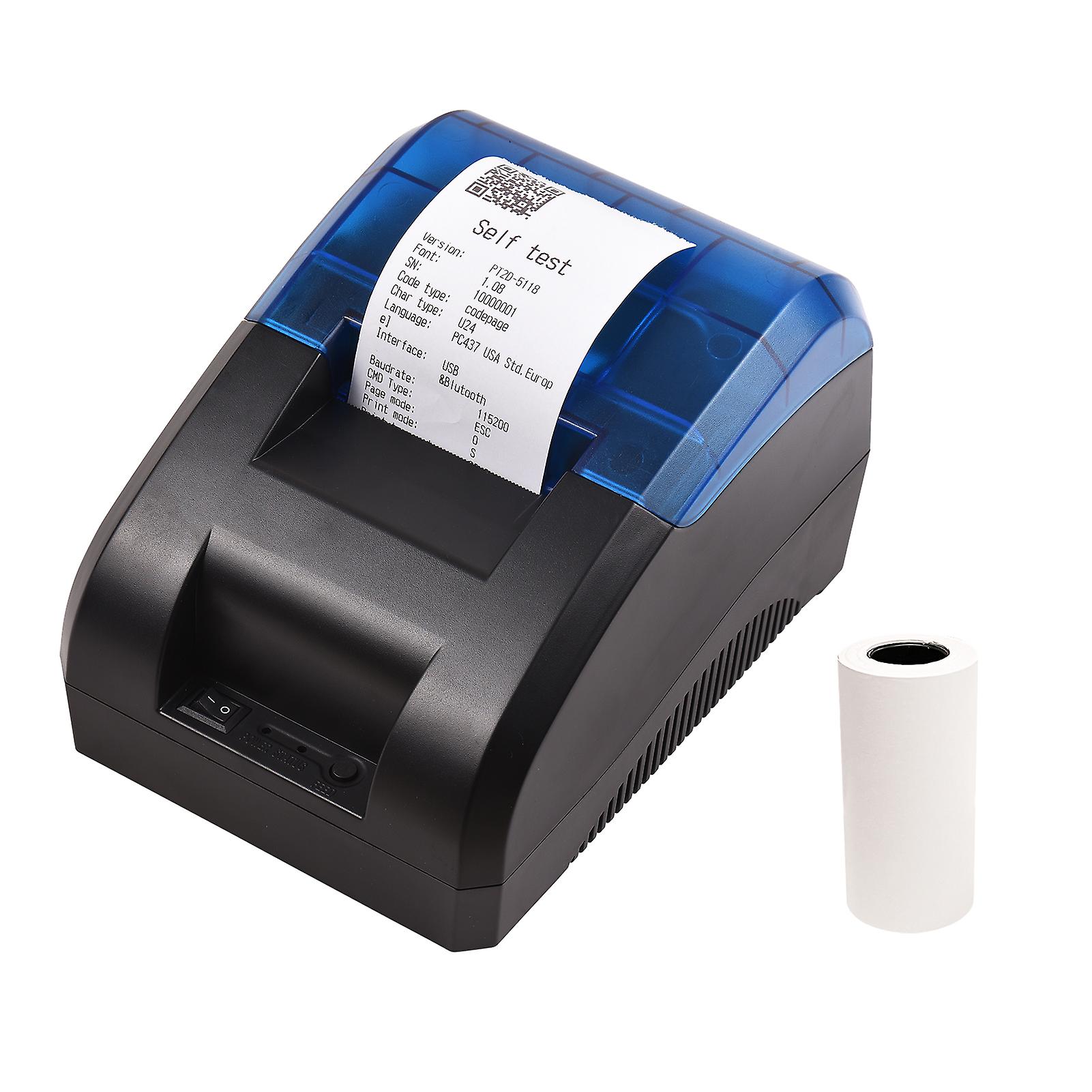 58mm Thermal Receipt Printer Desktop Usb Connection Printer Barcode Logo Printing With 1 Roll Paper Inside Compatible With Ios Android Windows For Res