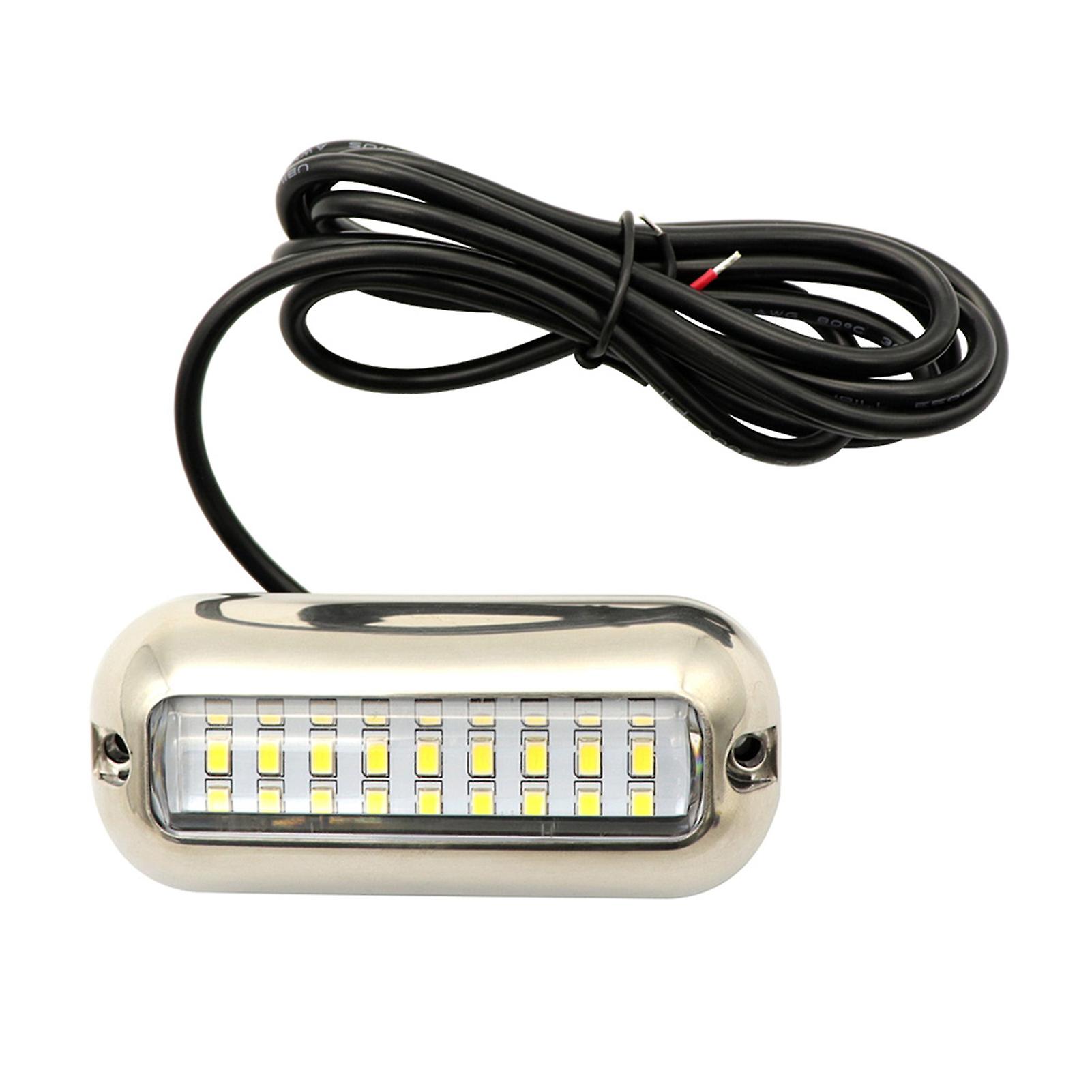 27led Underwater Boat Lights Stainless Steel Pontoon Marine Transom Lights For Swiming Driving Fishing， Waterproof Ip68 Lamp No.220816