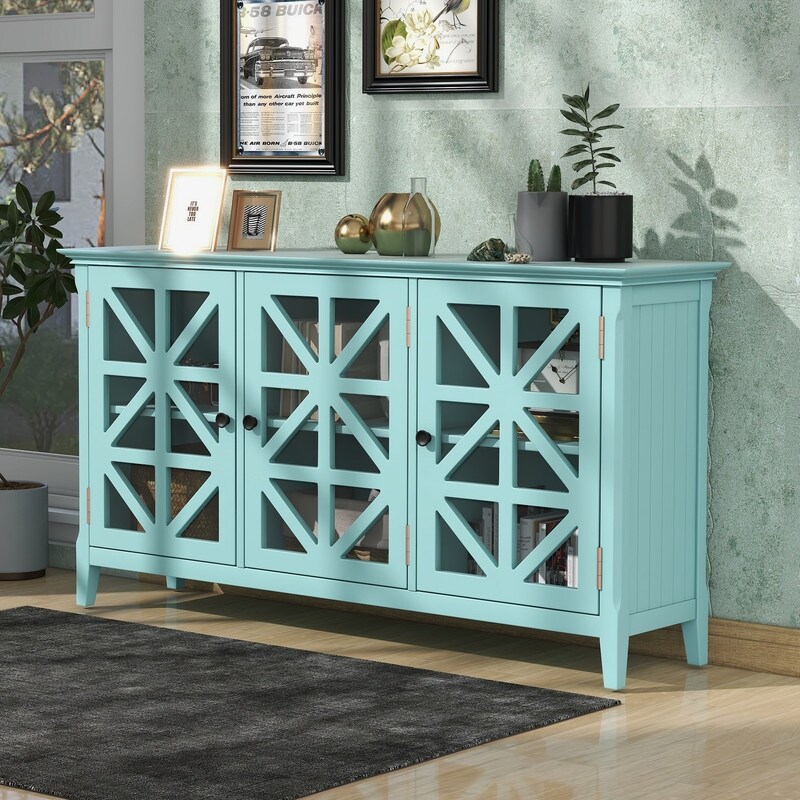 3 accent cabinets Sideboards and wooden lockers in kitchen buffet  living room  dining room  entryway