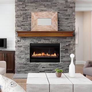 EVERMARK Expressions 4 ft. Classic Poplar Stain Grade Wood Shelf Mantel CLSCP-48MTL