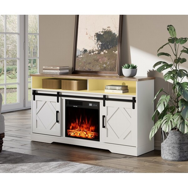 WAMPAT Electric Fireplace TV Stand for TVs Up to 65 Inch - 59