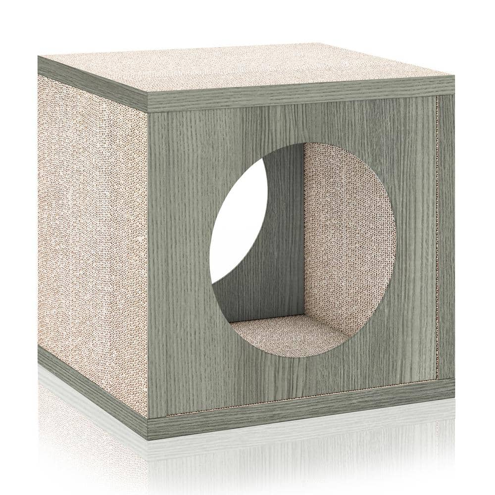 Way Basics Eco zBoard Grey Stackable Cat Scratcher Cube PET-SCRACUBE-GY