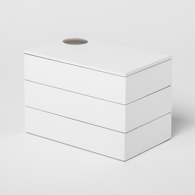 Spindle Jewelry Storage Box White Umbra