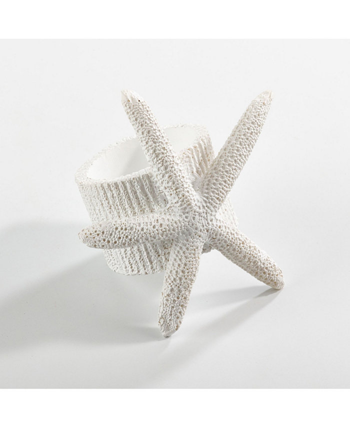 Saro Lifestyle Neptune Collection Starfish Napkin Ring Set of 4