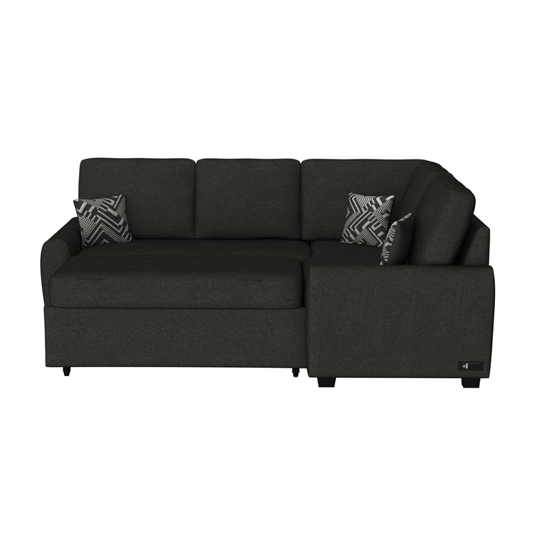 Serta Sicily Dream Lift Convertible Sofa in Charcoal Gray Fabric