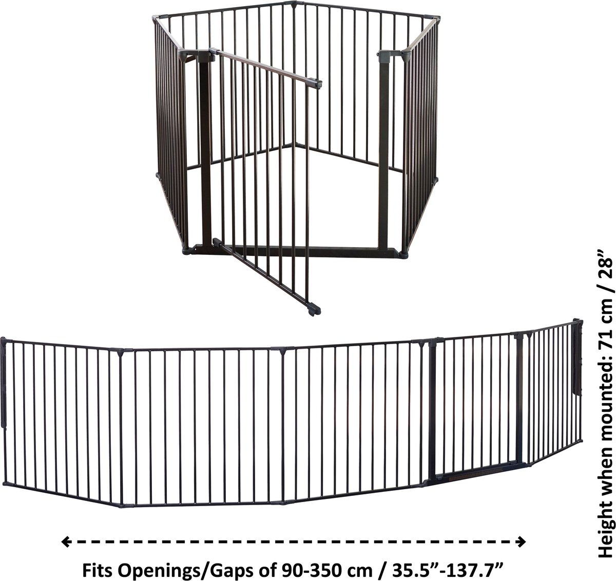 Scandinavian Pet 28-in Flex Configurable Dog Gate， XX-Large