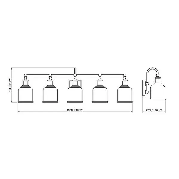 Bryant 5 Light Vanity