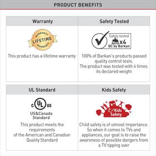 Barkan a Better Point of View Barkan 13 in to 29 in Full Motion - 4 Movement Flat  Curved TV  Monitor Wall Mount up to 33 lbs UL certified E140.B