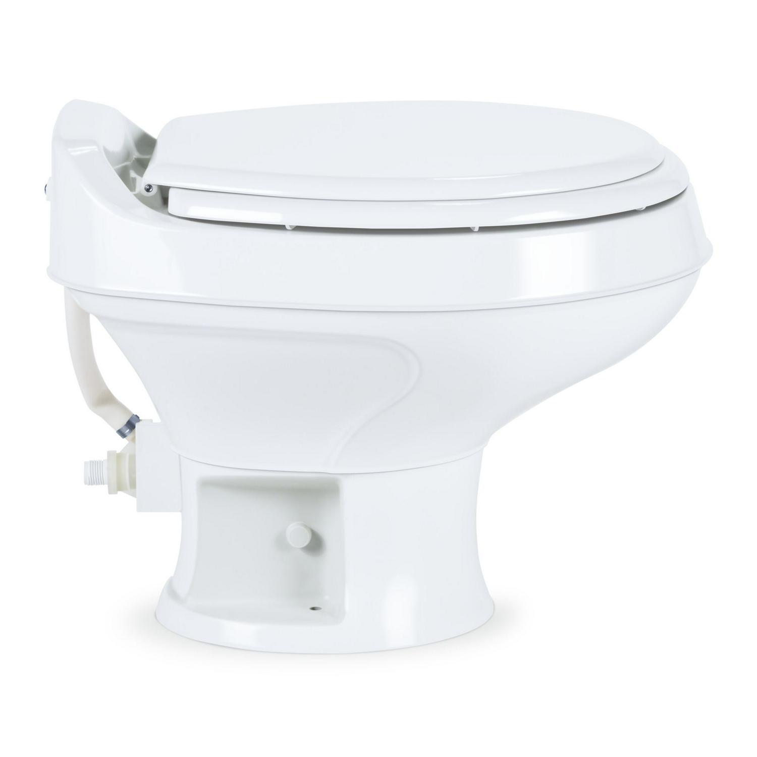 Dometic 302301671 300 Series Low Profile Heavy Duty Plastic RV Toilet， White