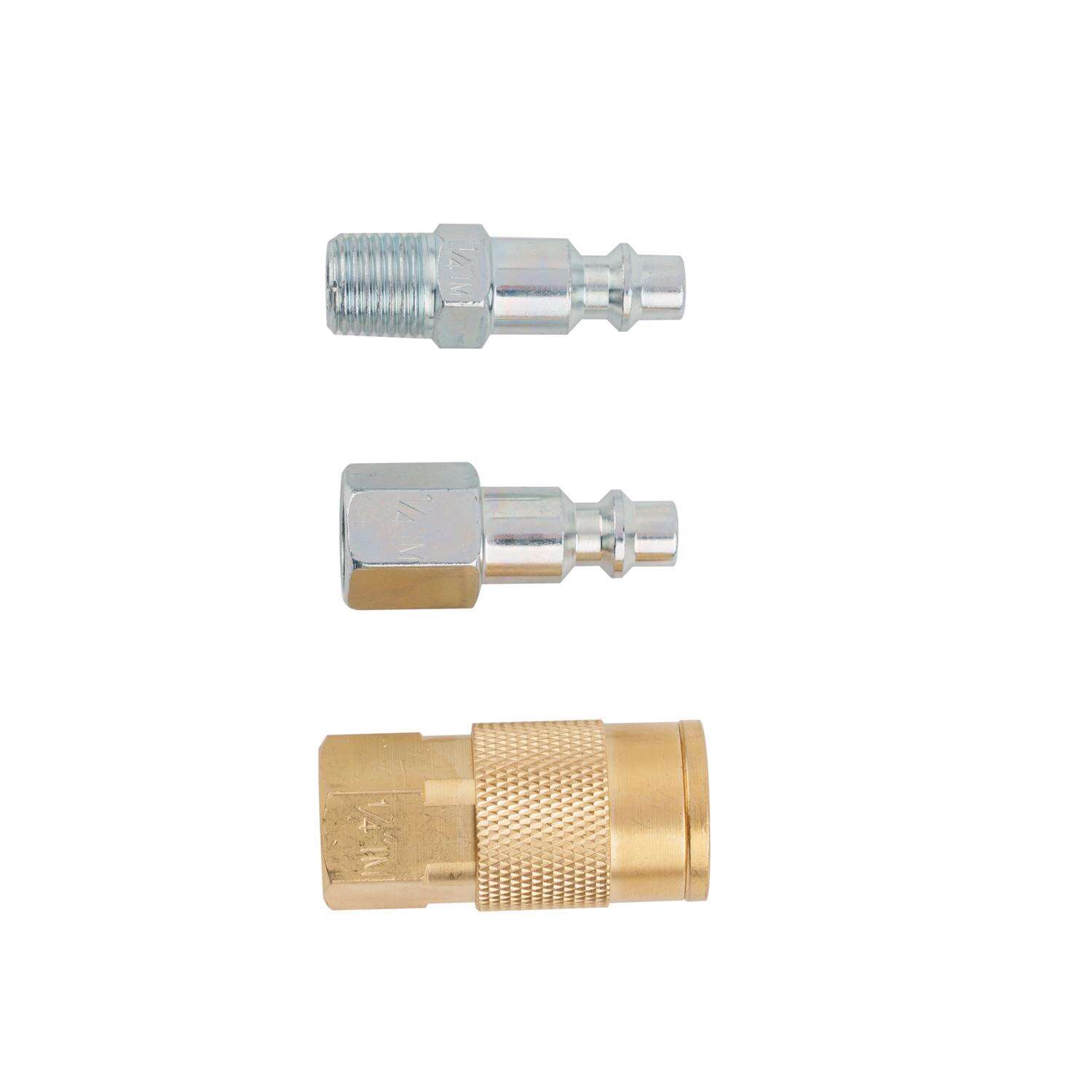 Craftsman Brass/Steel Industrial Air Coupler and Plug Set 1/4 in. 3 pc