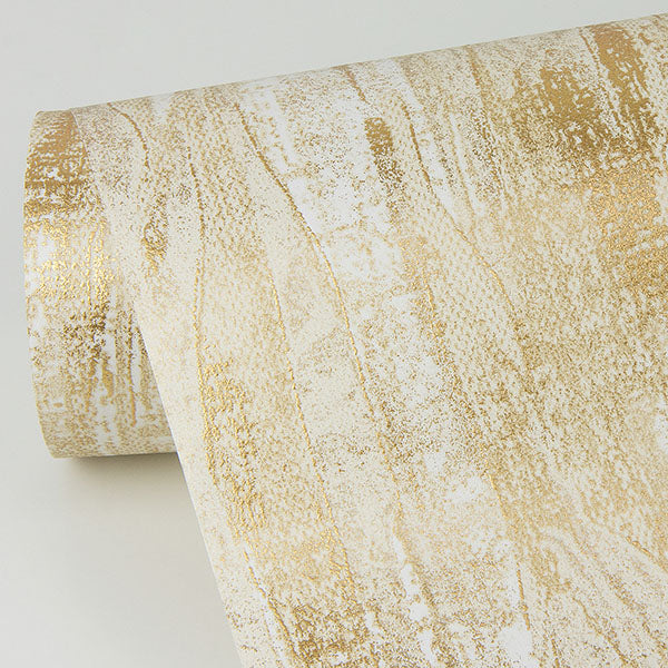 Suna Gold Woodgrain Wallpaper from the Lustre Collection