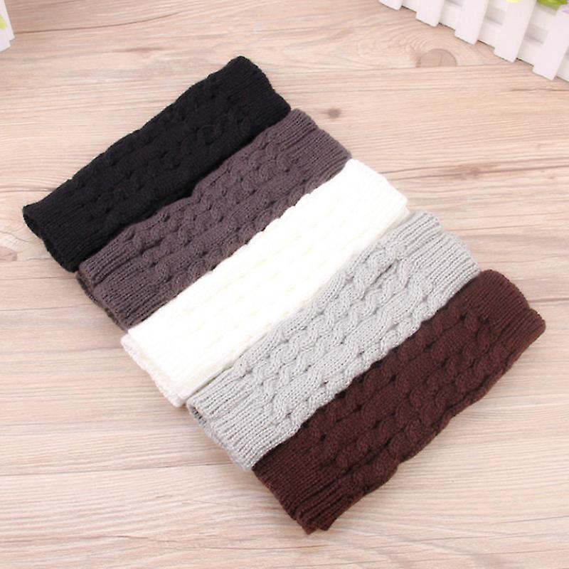 Women Stylish Hand Warmer Winter Gloves Arm Crochet Knitting Faux Wool Mitten Warm Fingerless Glove Twist Pattern Women Gloves