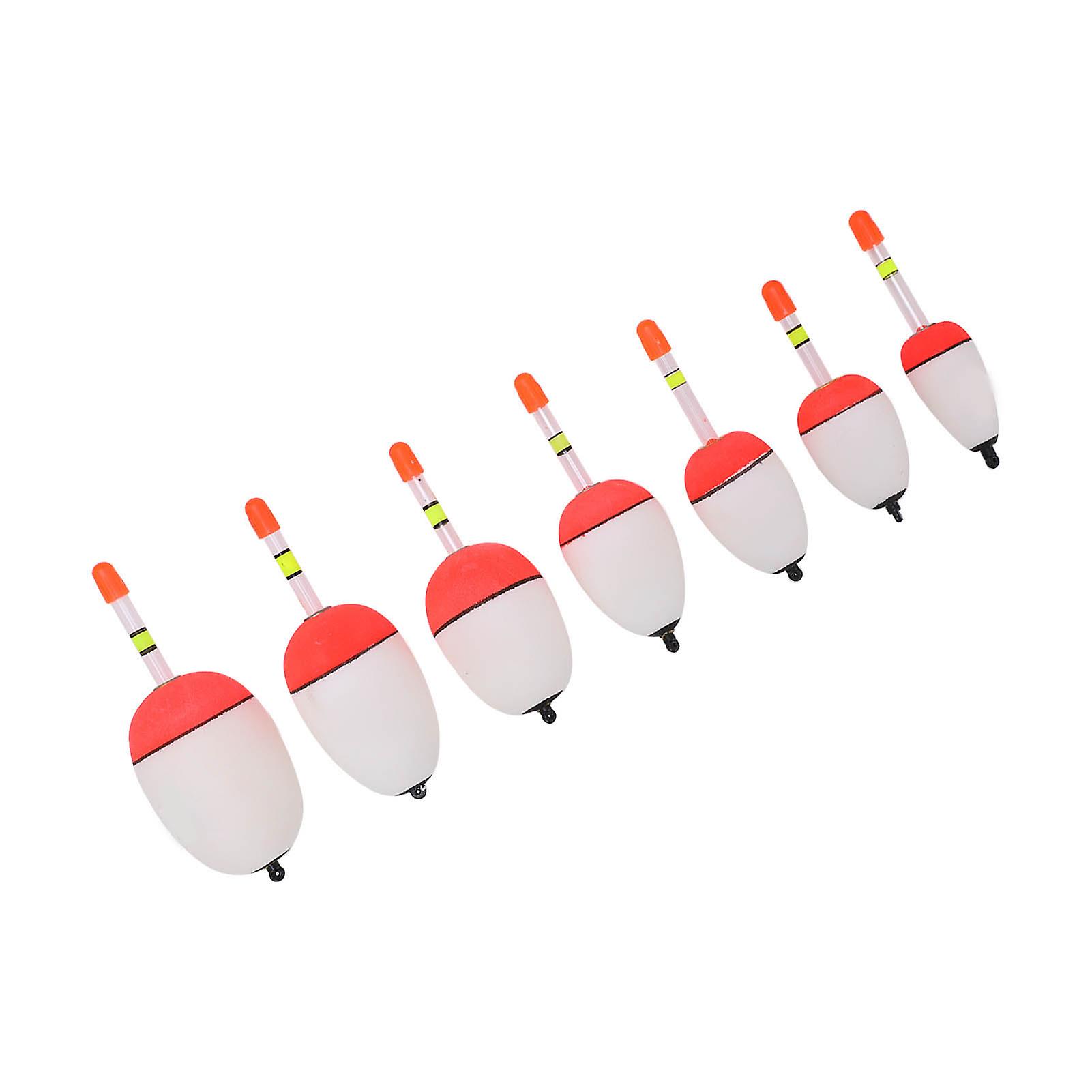 7pcs Eva Luminous Buoy Tube Light Stick Foam Plastic Bobber Sea Fishing Striking Float