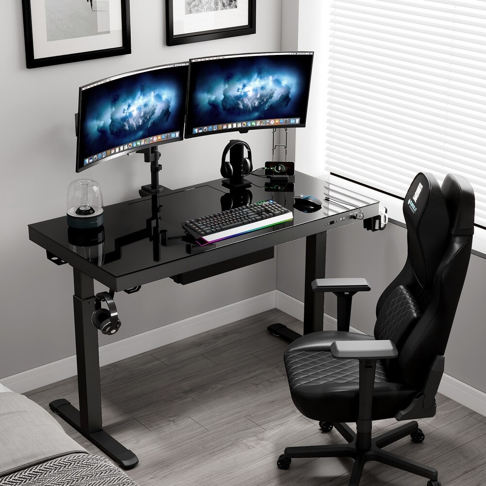 Eureka Ergonomic RGB Gaming Desk Built in PC Case  55\