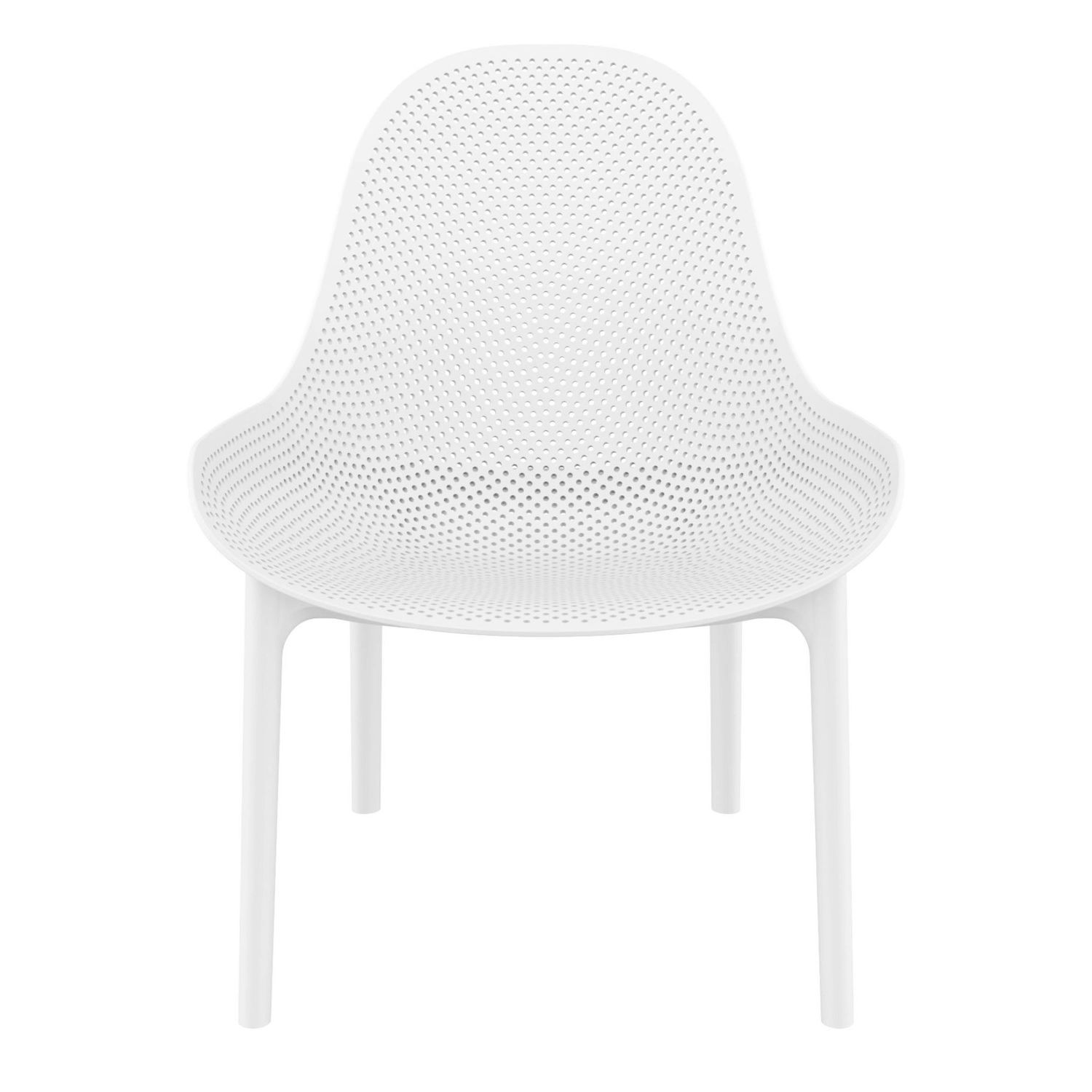 32.75 White Solid Patio Lounge Chair