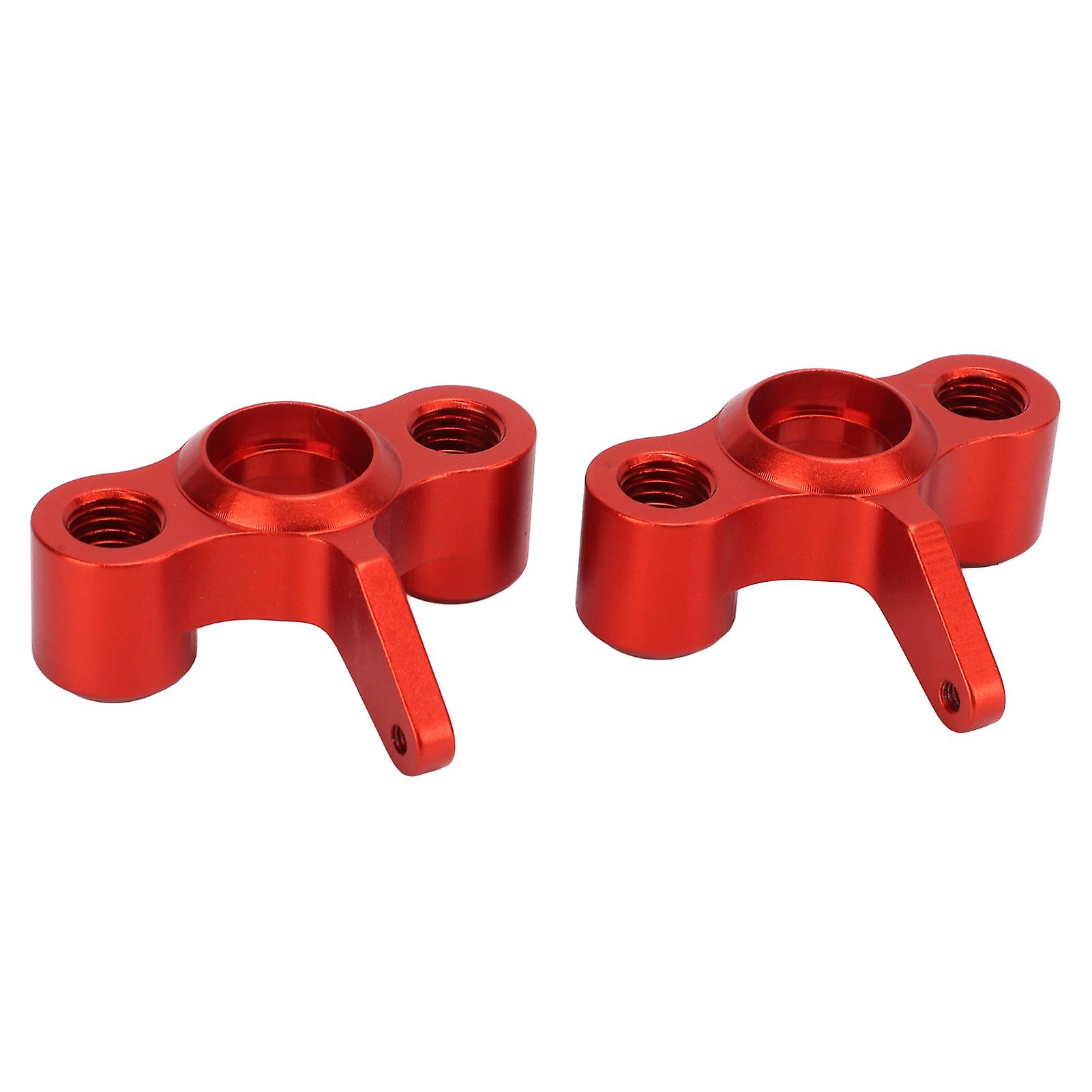 2pcs Rc Metal Steering Knuckles Replacement Rc Aluminum Alloy Steering Hub Carrier For Jlb 1/10 Truckred