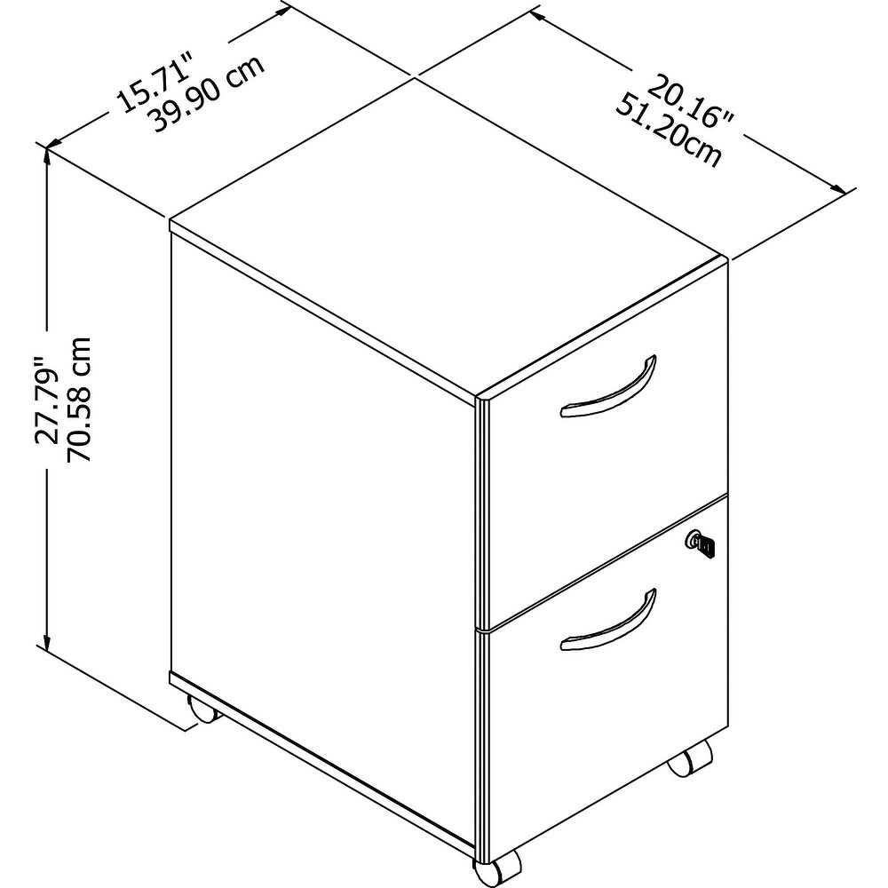 Studio C 2 drawer Mobile File Cabinet by Bush Business Furniture