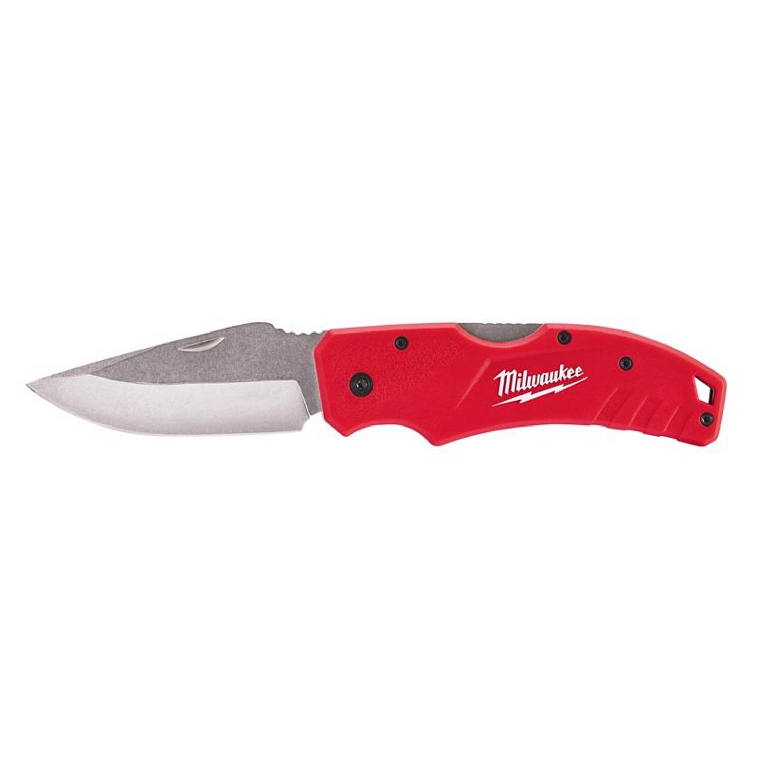 MW 7-1/4 in. Lockback Folding Pocket Knife Red 1 pk