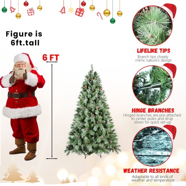 Spray White Christmas Tree with Decorations