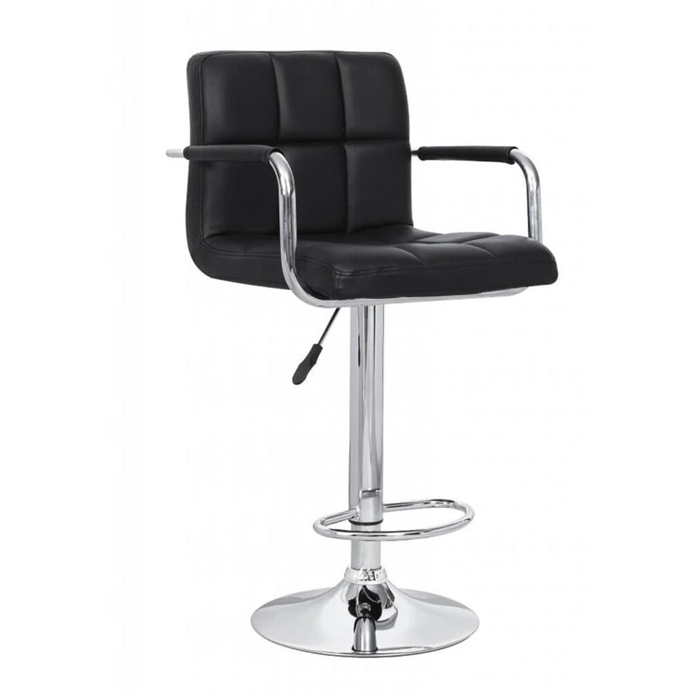 Upholstered Adjustable Retro Bar Stool