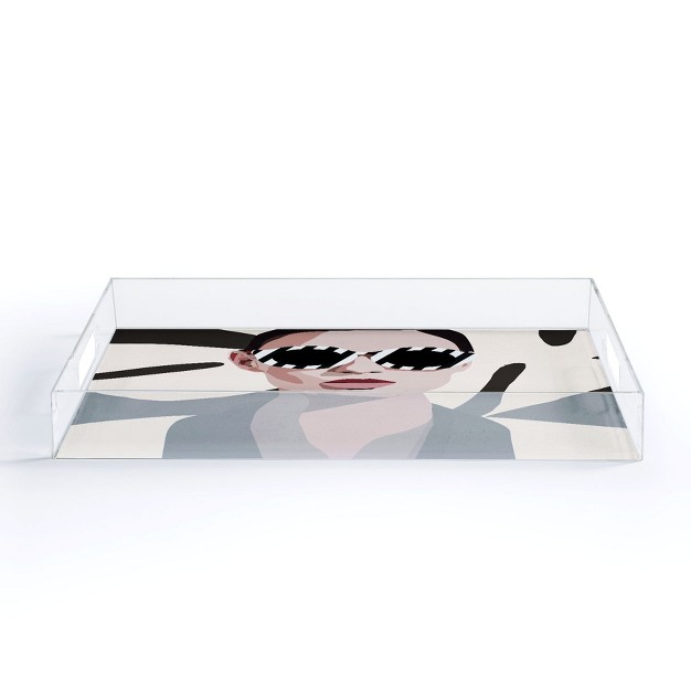 Nadja The Face Of Fashion 7 Acrylic Tray Deny Designs