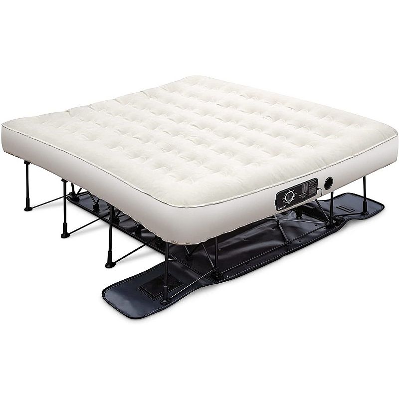 Ivation EZ-Bed， Air Mattress with Built in Pump， Anti-Deflate Technology， King Inflatable Mattress