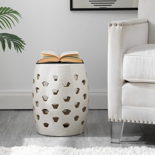 SAFAVIEH Felicia Ceramic Decorative Garden Stool (Fully Assembled)