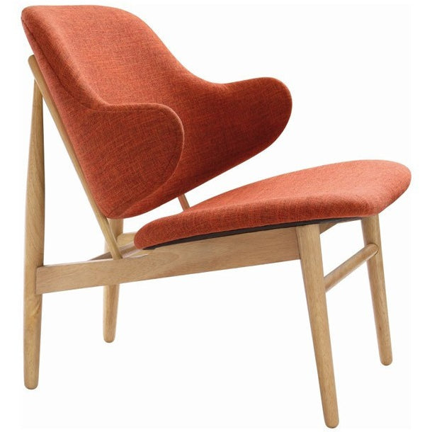 VERONIC Lounge Chair in Russet Fabric