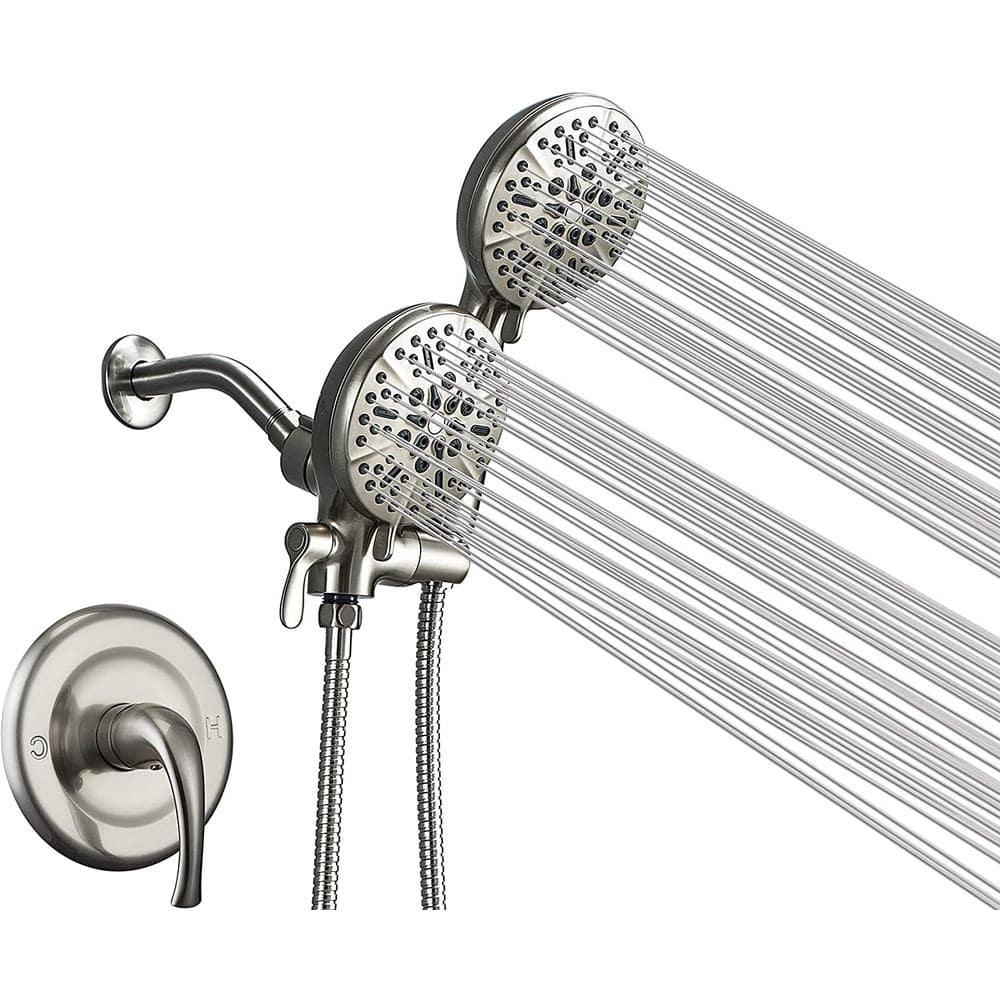 ELLOampALLO SingleHandle 48Spray Shower Faucet Handheld Combo with 5 in Shower Head in Brushed Nickel