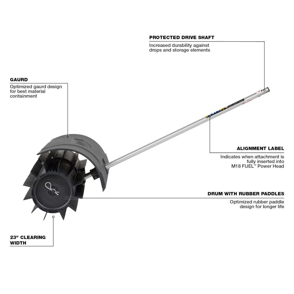 Milwaukee M18 FUEL QUIK LOK Bristle Brush Attachment and Rubber Broom Attachment Bundle 49-16-2740-2741 from Milwaukee