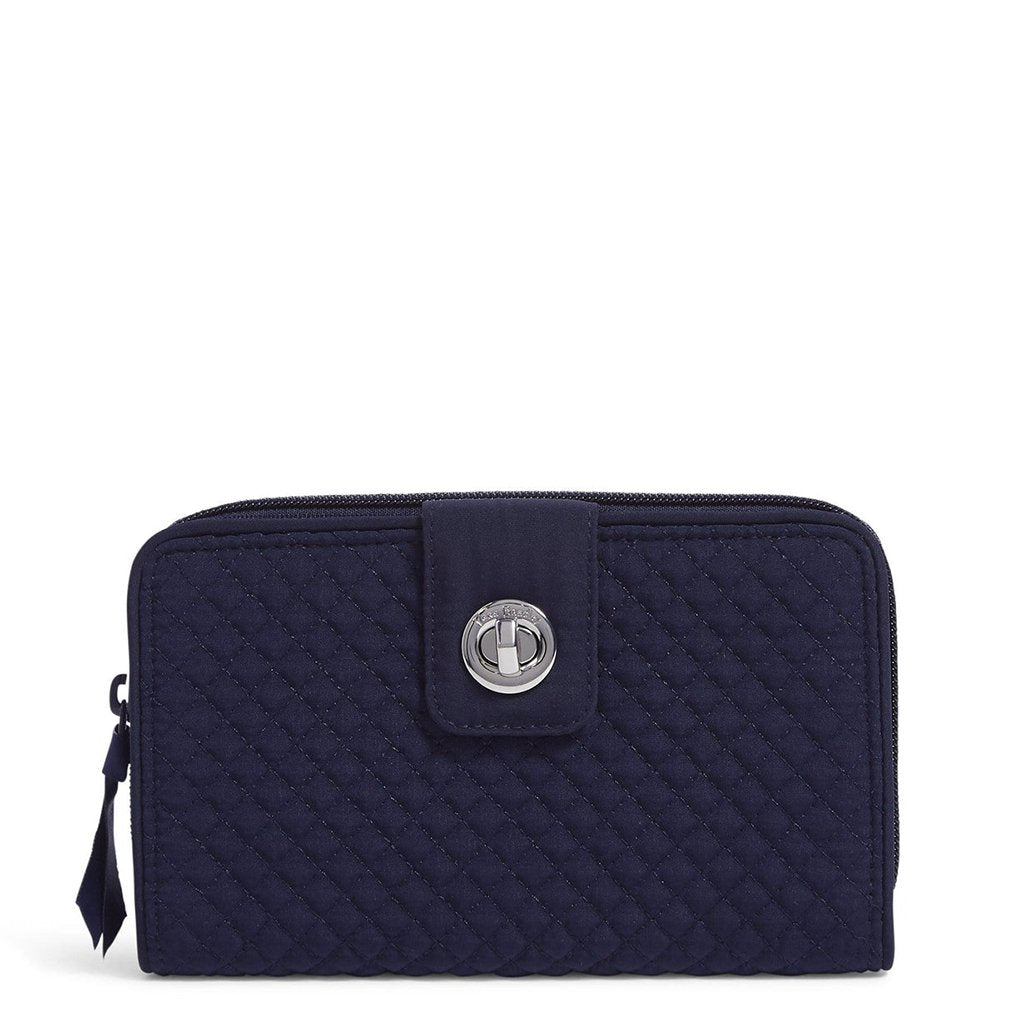 Vera Bradley  RFID Turnlock Wallet in Classic Navy