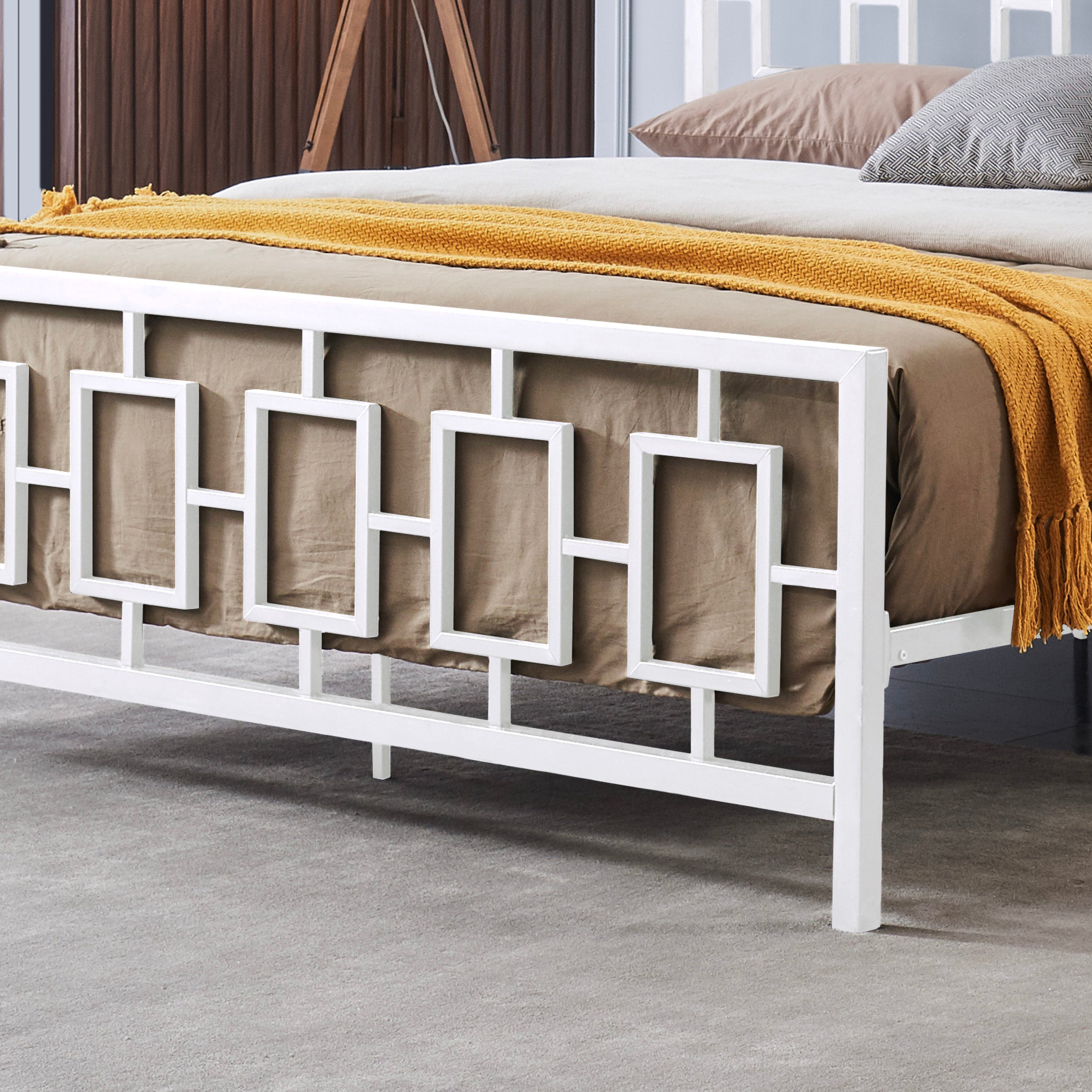 Dawn Modern Iron King Bed Frame